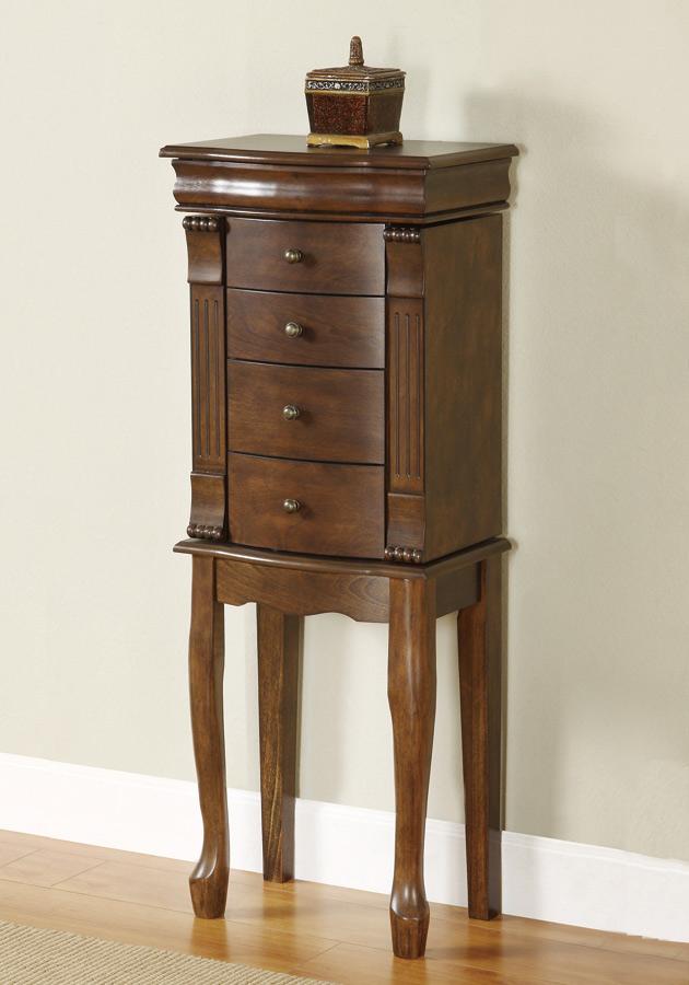 Powell Jewelry Armoire Louis Philippe "Walnut" Jewelry Armoire A1